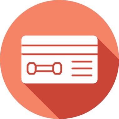 Üye Kart simgesi, vektör illüstrasyonu basit tasarım