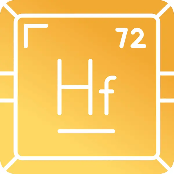 stock vector Hafnium chemical element of the periodic table icon