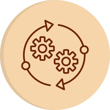 İlerleyin, vitesler. Web simgesi basit illüstrasyon