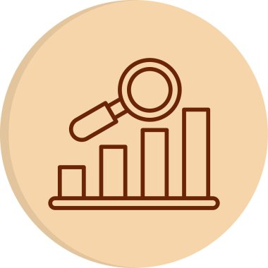 Veri analizi. Web simgesi basit illüstrasyon                  