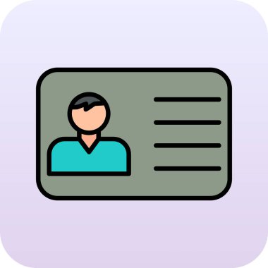 Ofis Kimliği Web simgesi, vektör illüstrasyonu