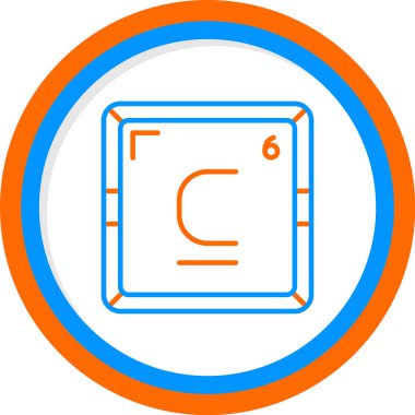 Karbon modern simgesinin vektör illüstrasyonu                      