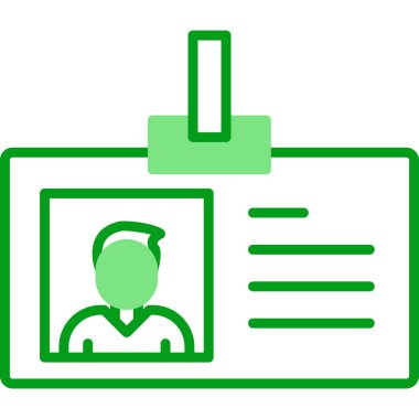 Kimlik kartı web simgesi, vektör illüstrasyonu