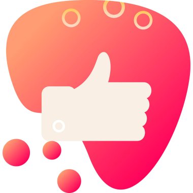 Baş parmak işareti. Basit resimleme