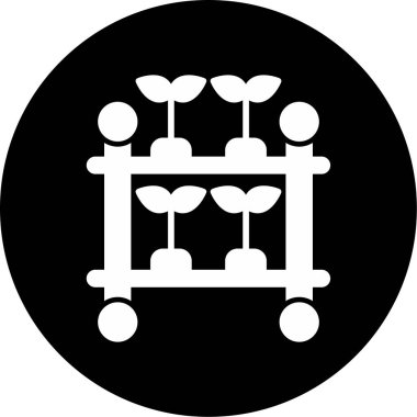 Dikey çiftçilik simgesi, vektör illüstrasyonu