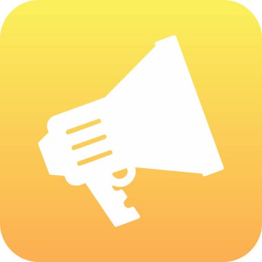 megafon web simgesi, vektör çizim 