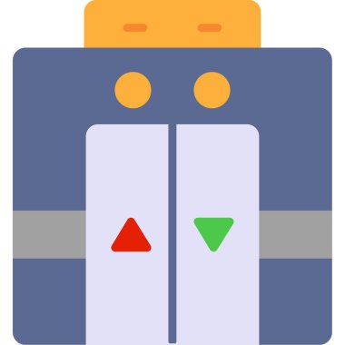 Asansör simgesi, vektör illüstrasyonu basit tasarım