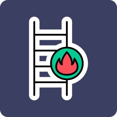 Merdiven simgesi çizimini ateşle                   