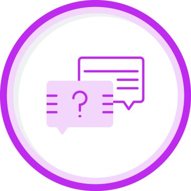 Sohbet baloncukları simgesi, vektör illüstrasyonu basit tasarım