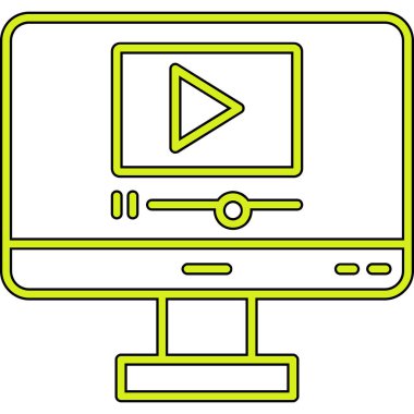 video oynatıcı simgesi, vektör illüstrasyonu basit tasarım