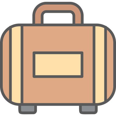 Bavul web simgesi, vektör çizim