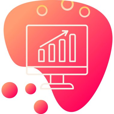 Analytics icon, vector illustration simple design