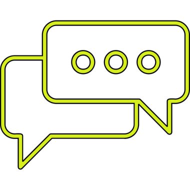 Sohbet baloncukları simgesi, vektör illüstrasyonu basit tasarım