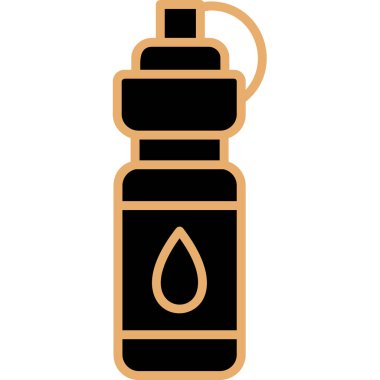 Su şişesi. Web simgesi basit illüstrasyon