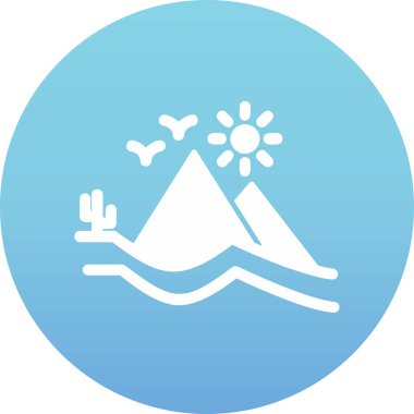 Dune simgesi çizgi vektör çizimi 