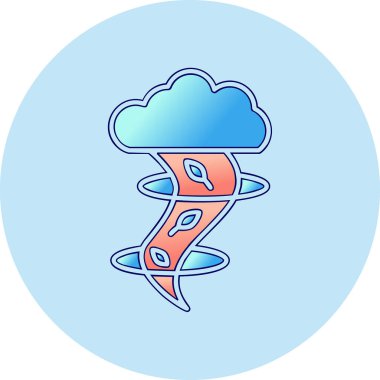 Tornado simgesi, vektör illüstrasyonu basit tasarım