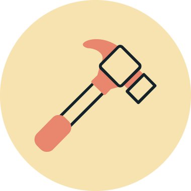 Çekiç. Web simgesi basit tasarım 