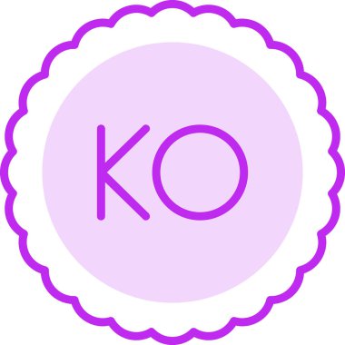Ko modern simgesinin vektör illüstrasyonu 