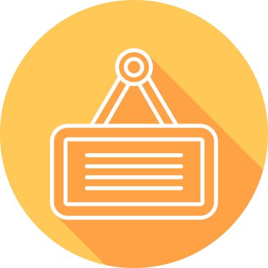 boş tabela, düz simge, vektör illüstrasyonu 