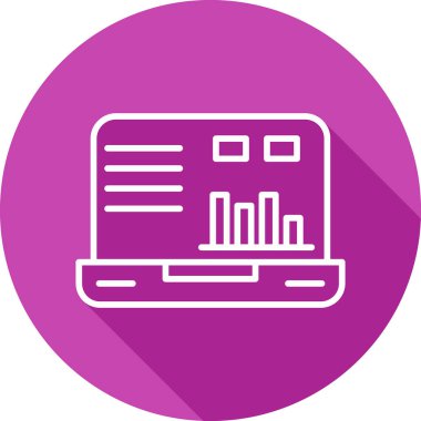 dizüstü bilgisayar simgesi, vektör illüstrasyonu basit tasarım