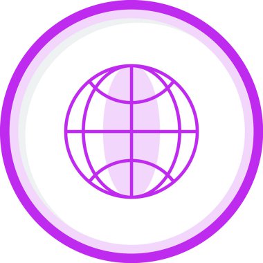 dünya simgesi web basit illüstrasyon