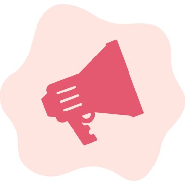 megafon web simgesi, vektör çizim 