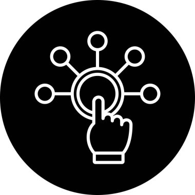 Etkileşimli web simgesi vektör illüstrasyonu