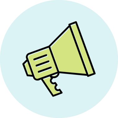 megafon web simgesi, vektör çizim 