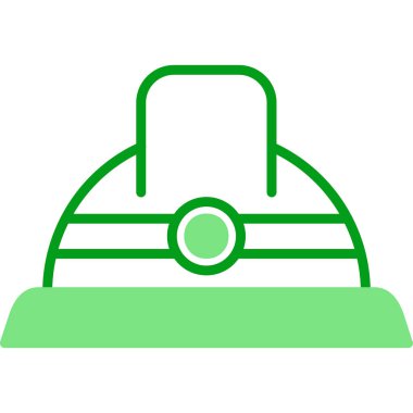 Güvenlik Miğferi Web simgesi, vektör illüstrasyonu