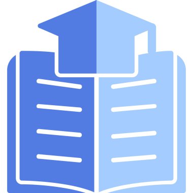 Kitap sembollü ikon çalış. Eğitim. Vektör illüstrasyonu