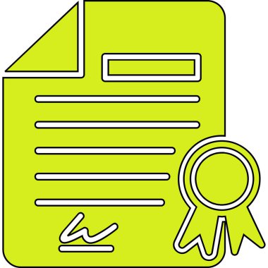 Diploma simgesi, vektör illüstrasyonu basit tasarım