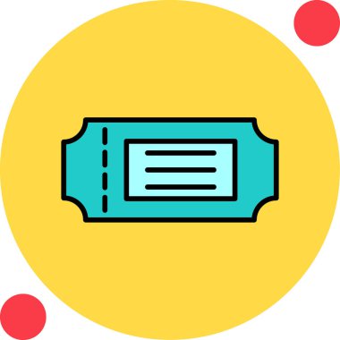 Bilet web simgesi, vektör çizim
