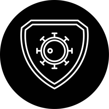 Antivirüs web simgesi, vektör çizimi