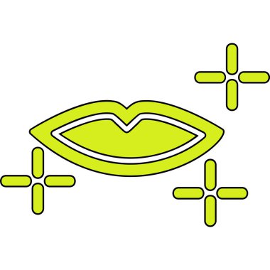 dudak simgesi web basit illüstrasyon