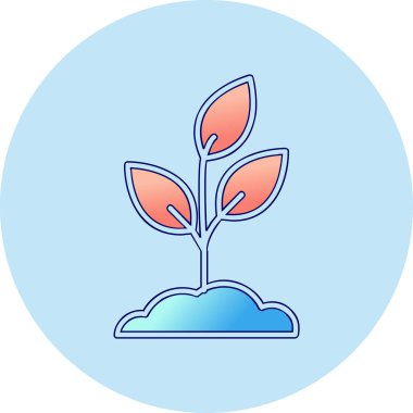 Bitki. Web simgesi basit illüstrasyon 