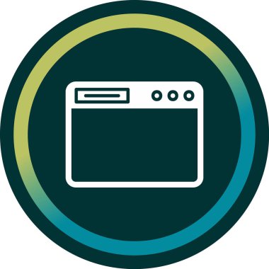 Tarayıcı. Web simgesi vektör illüstrasyonu