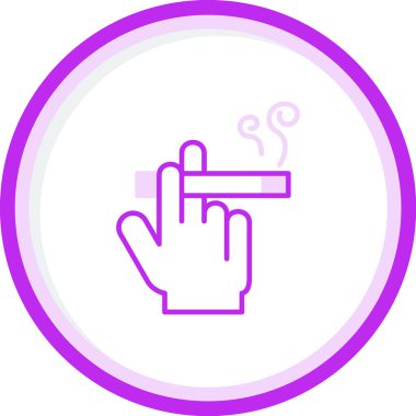 Sigara içme simgesi, vektör illüstrasyonu basit tasarım