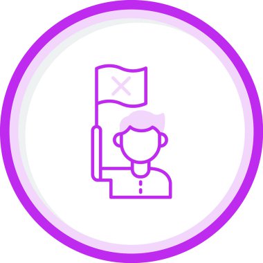 Protesto düz simgesinin vektör illüstrasyonu 