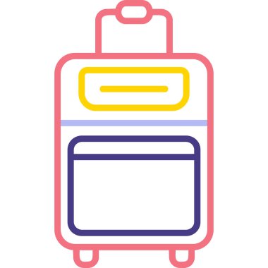 Bavul web simgesi, vektör çizim