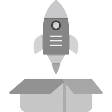 Fırlatılıyor. Web simgesi basit illüstrasyon