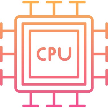 cpu icon, vector illustration simple design