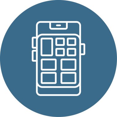 Mobil app simge vektör çizim     