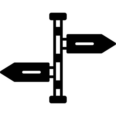 Yol İşaretinin vektör simgesi