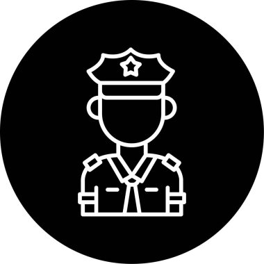 Bir polisin vektör illüstrasyon simgesi