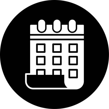 Takvim. Web simgesi basit illüstrasyon