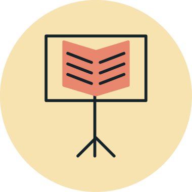 Music Stand modern simgesinin vektör illüstrasyonu           