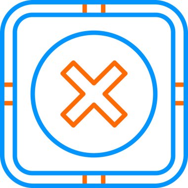 çapraz iptal simgesi, vektör illüstrasyonu 