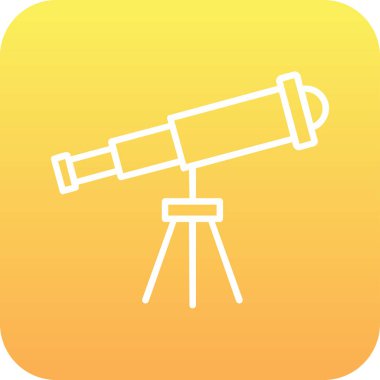 Teleskop. Web simgesi basit illüstrasyon