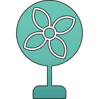 air fan simgesi, vektör illüstrasyonu basit tasarım