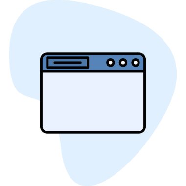 Tarayıcı. Web simgesi vektör illüstrasyonu